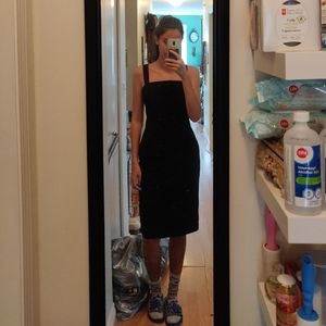 Black Square Neck Professional Dress